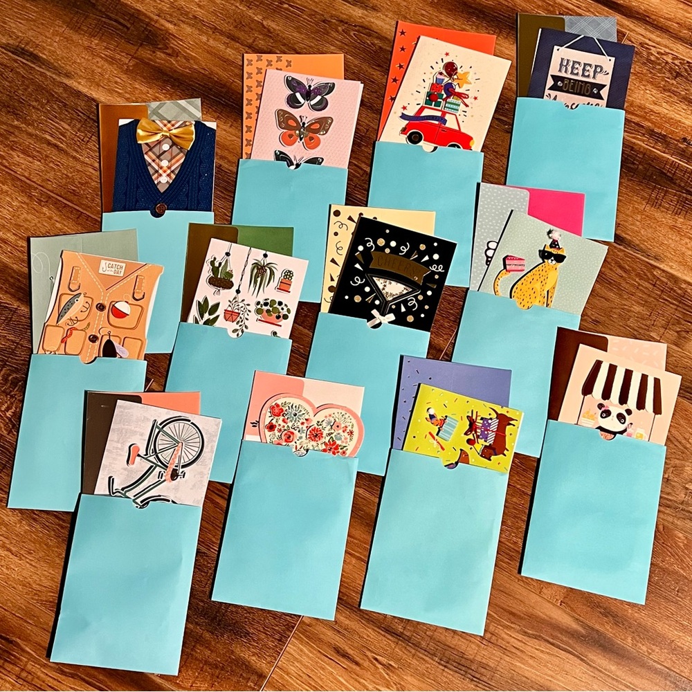 12 All Occassion Handmade Cards NWOT